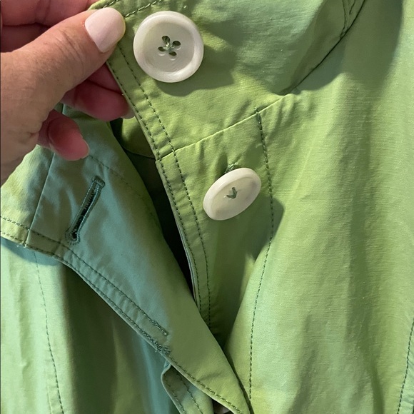 Eddie Bauer Women's Lime Green Trench Coat - Picture 5 of 6